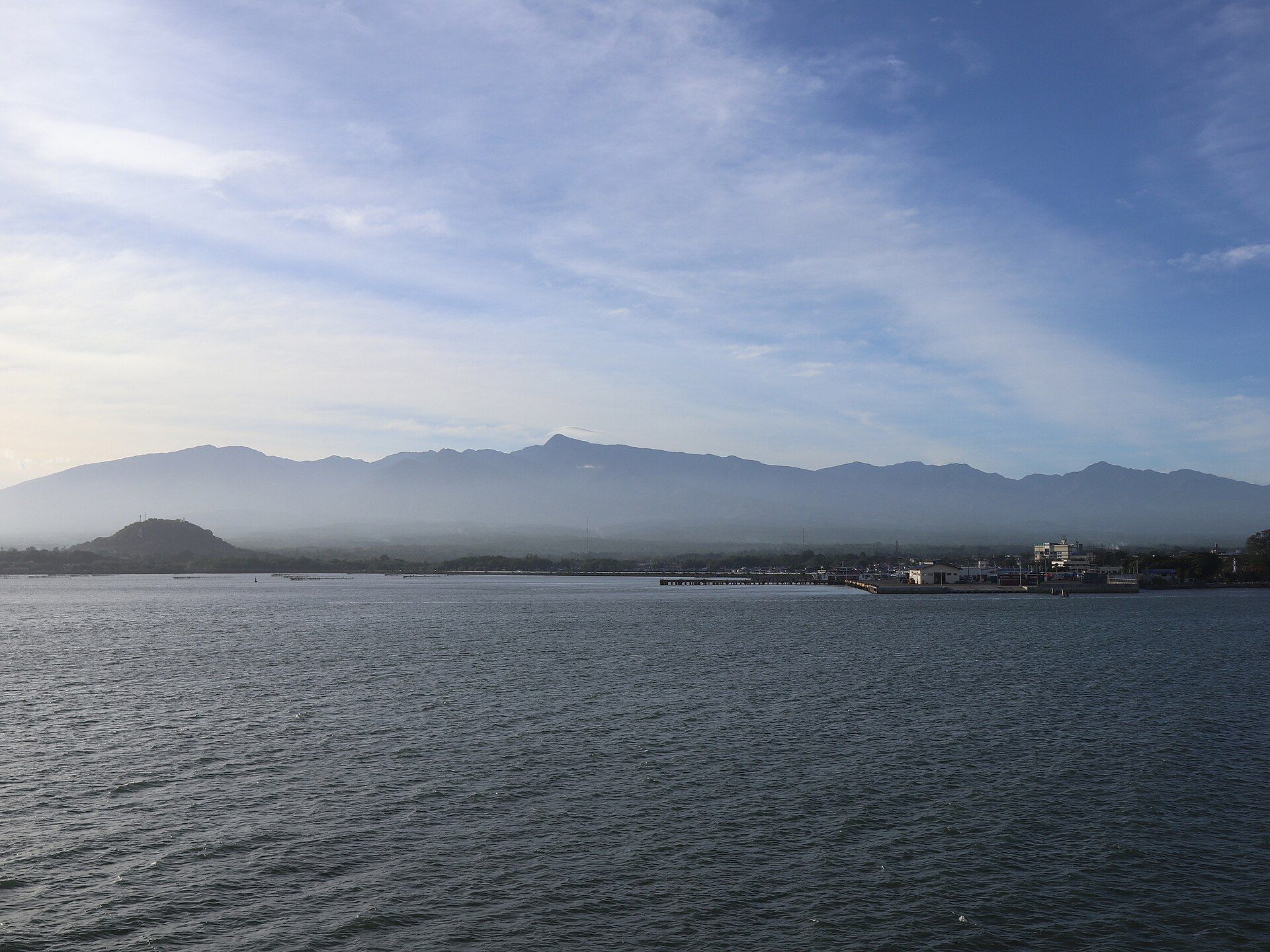 Mount Malindang seen across Panguil Bay from Ozamiz City
